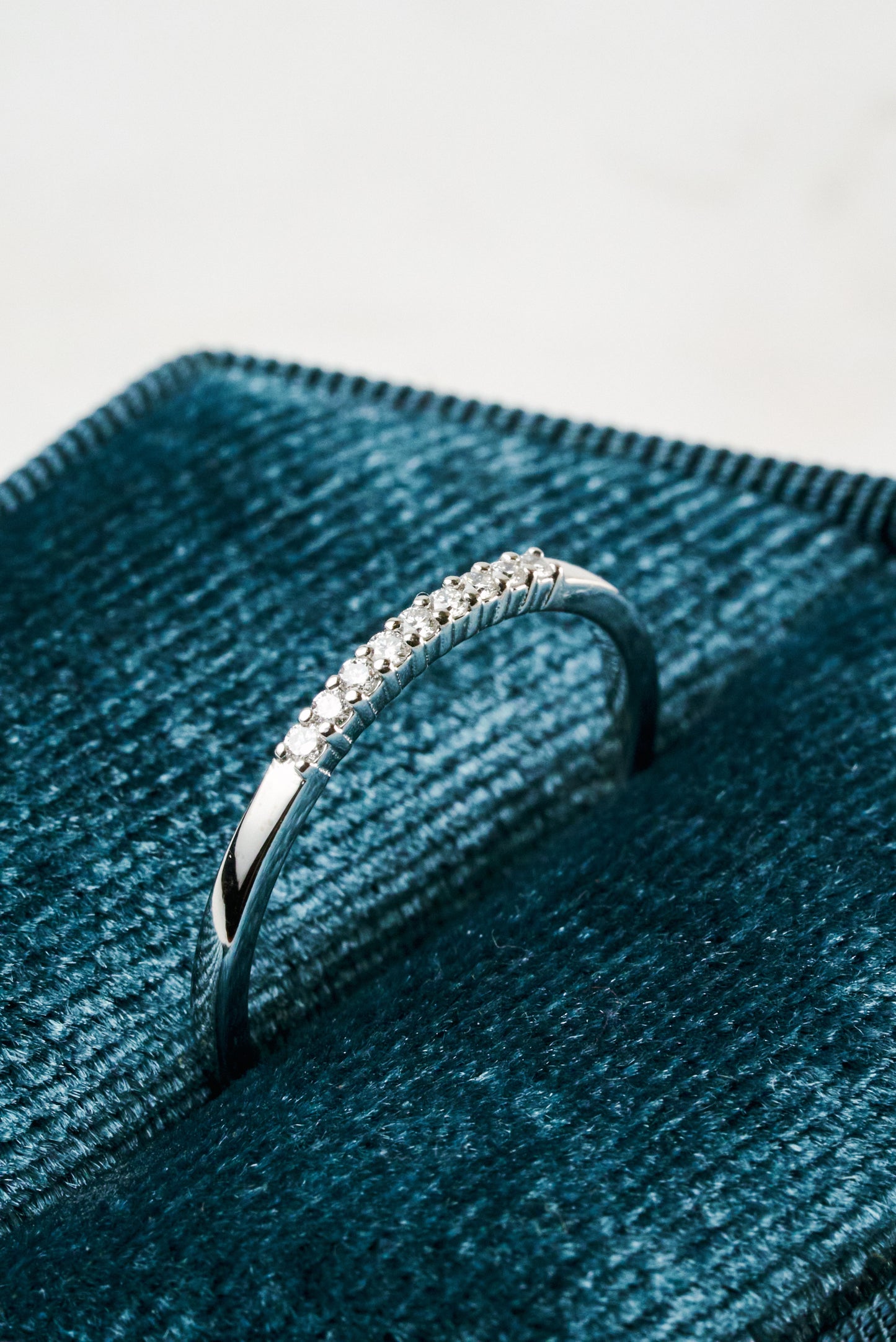 9-stone Diamond Engagement Band - Prong set