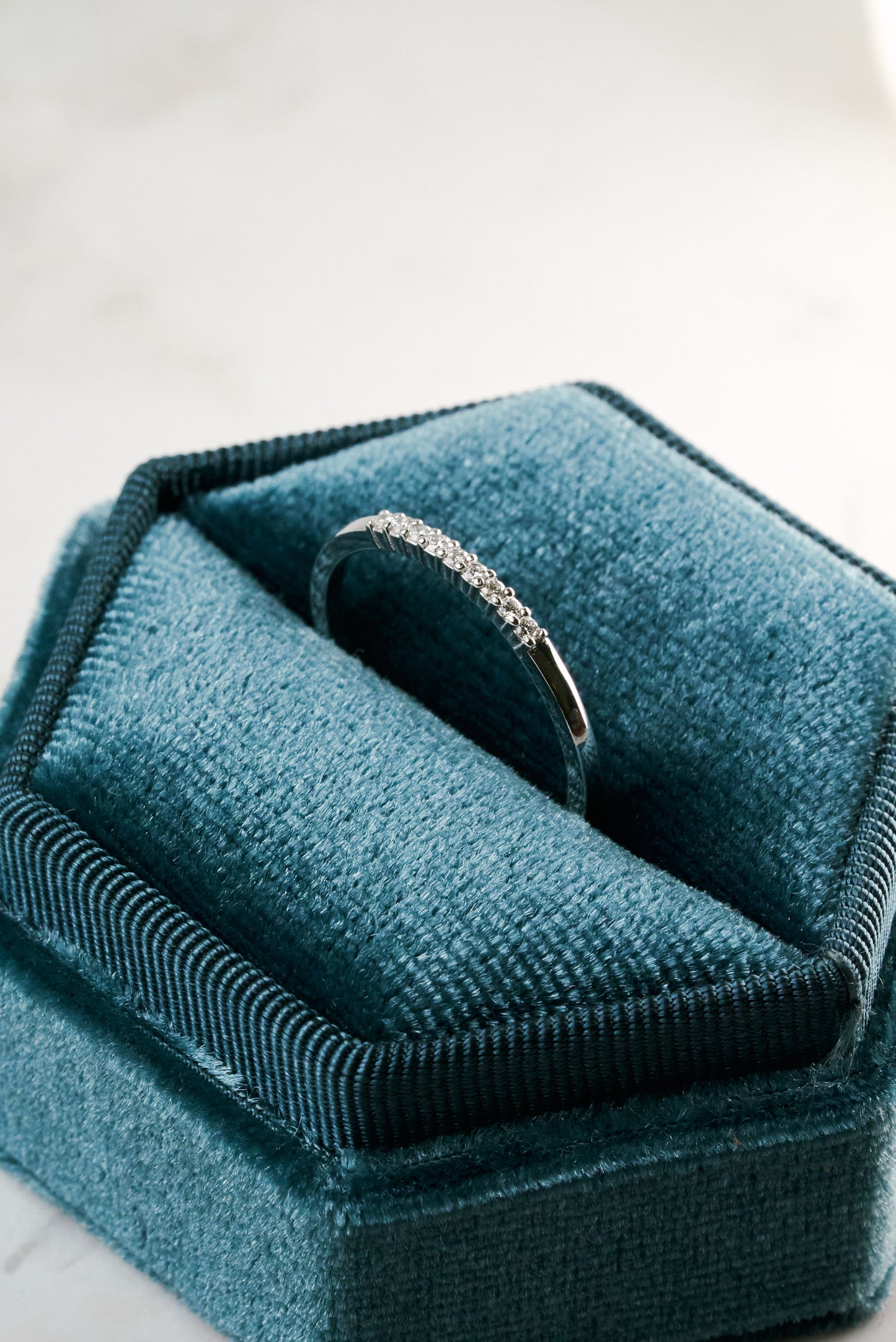 9-stone Diamond Engagement Band - Prong set