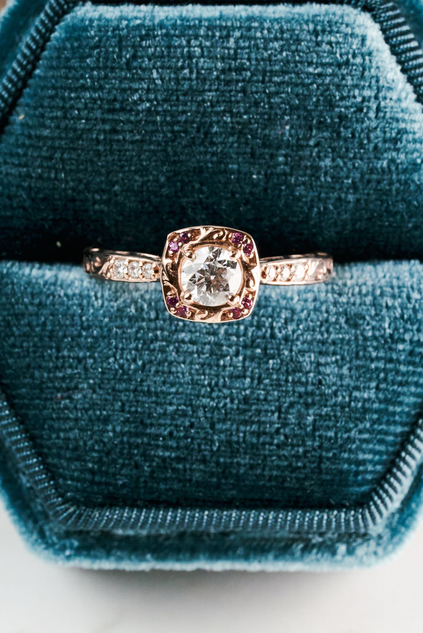 The Maple in Rose Gold with 1/3ct center stone