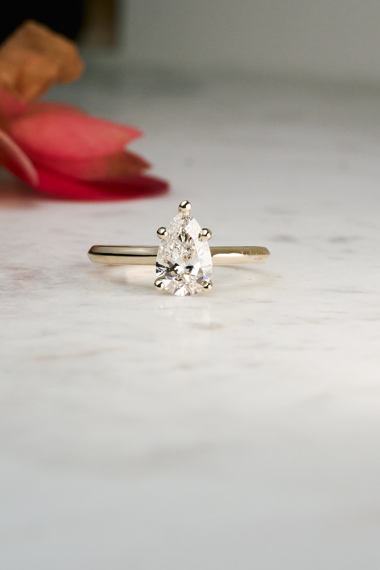 The Hawthorn with 1.0 ct Lab Grown Pear-Cut Diamond
