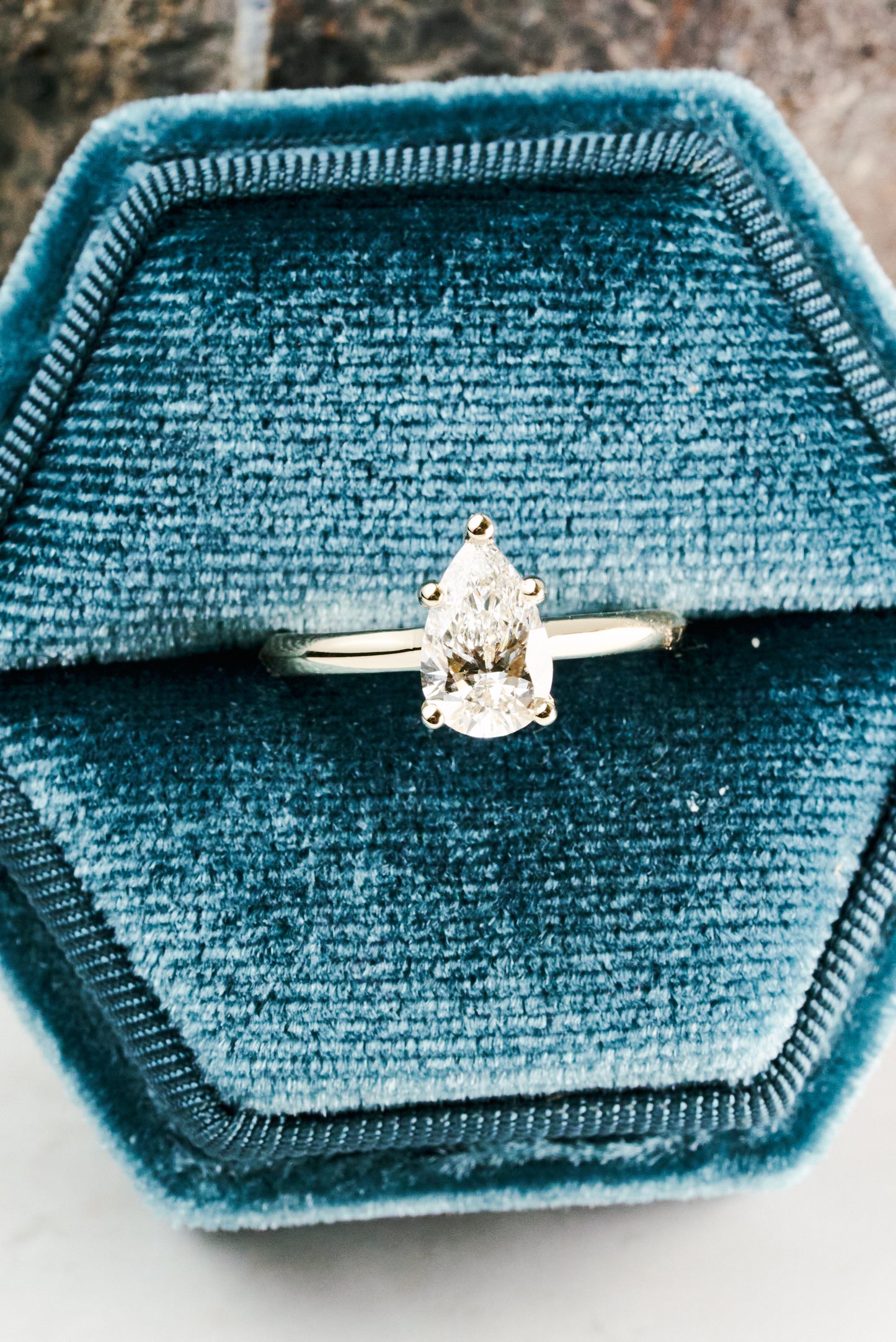 The Hawthorn with 1.0 ct Lab Grown Pear-Cut Diamond
