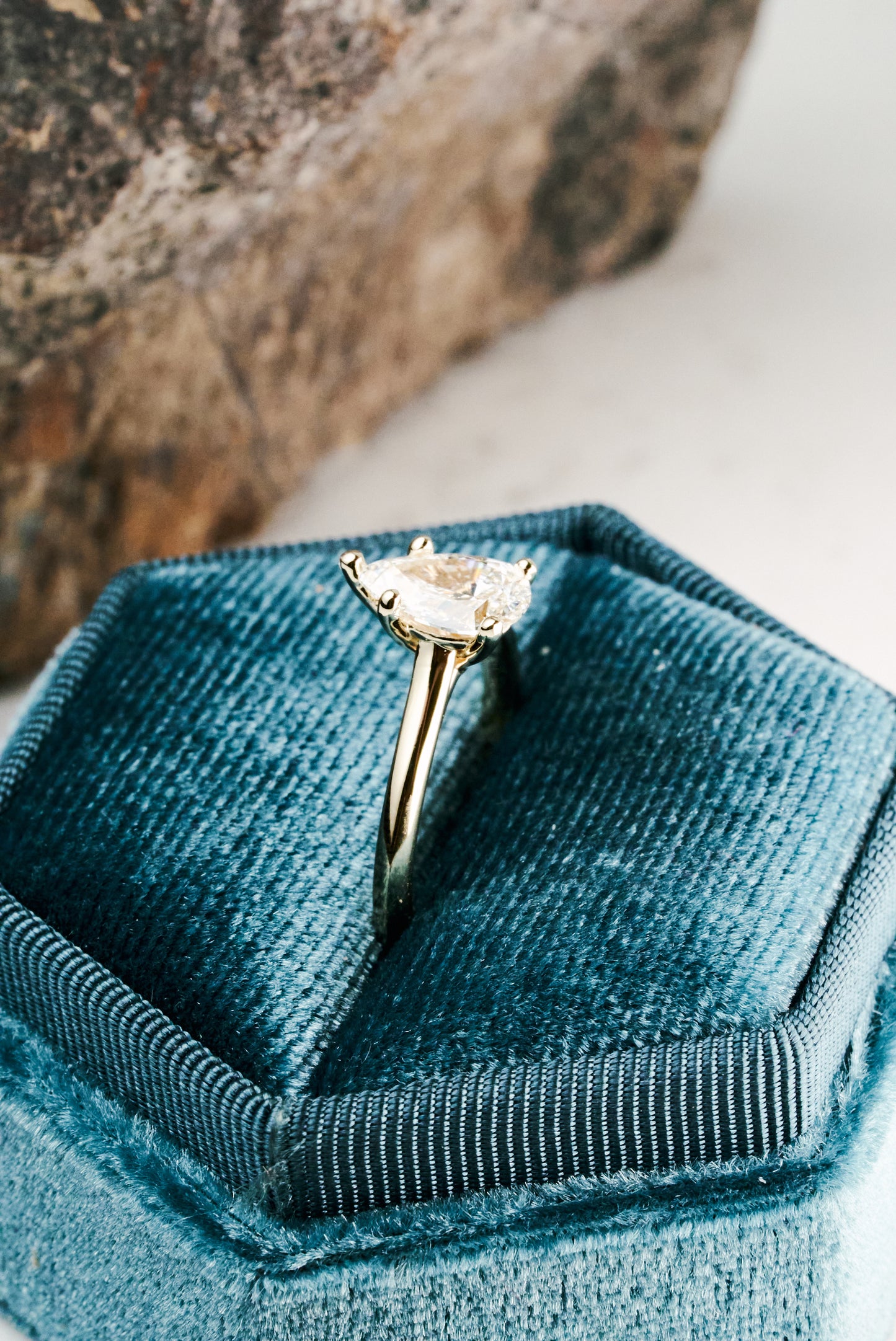The Hawthorn with 1.0 ct Lab Grown Pear-Cut Diamond