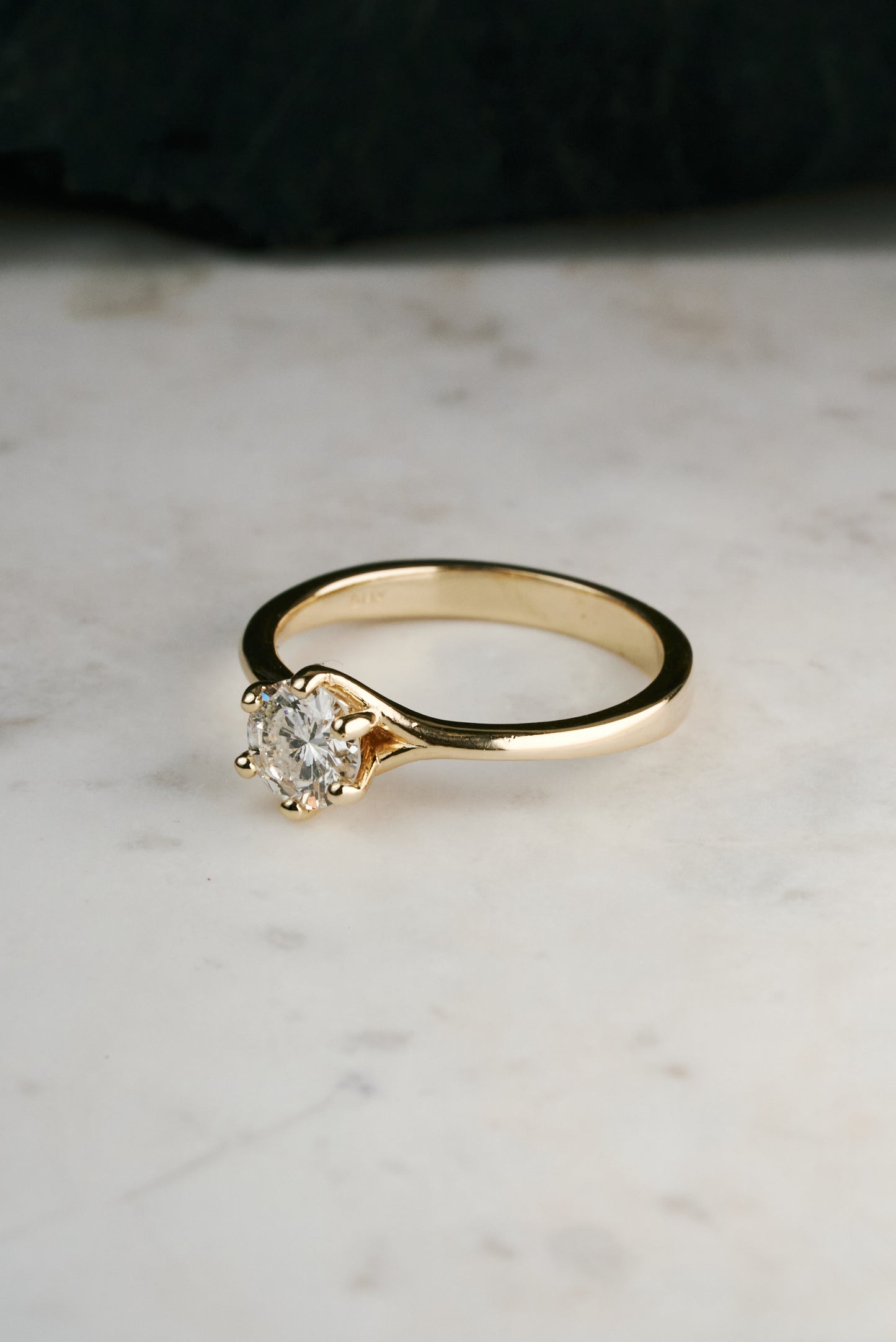 The Hawthorn with 3/4ct Diamond in Yellow