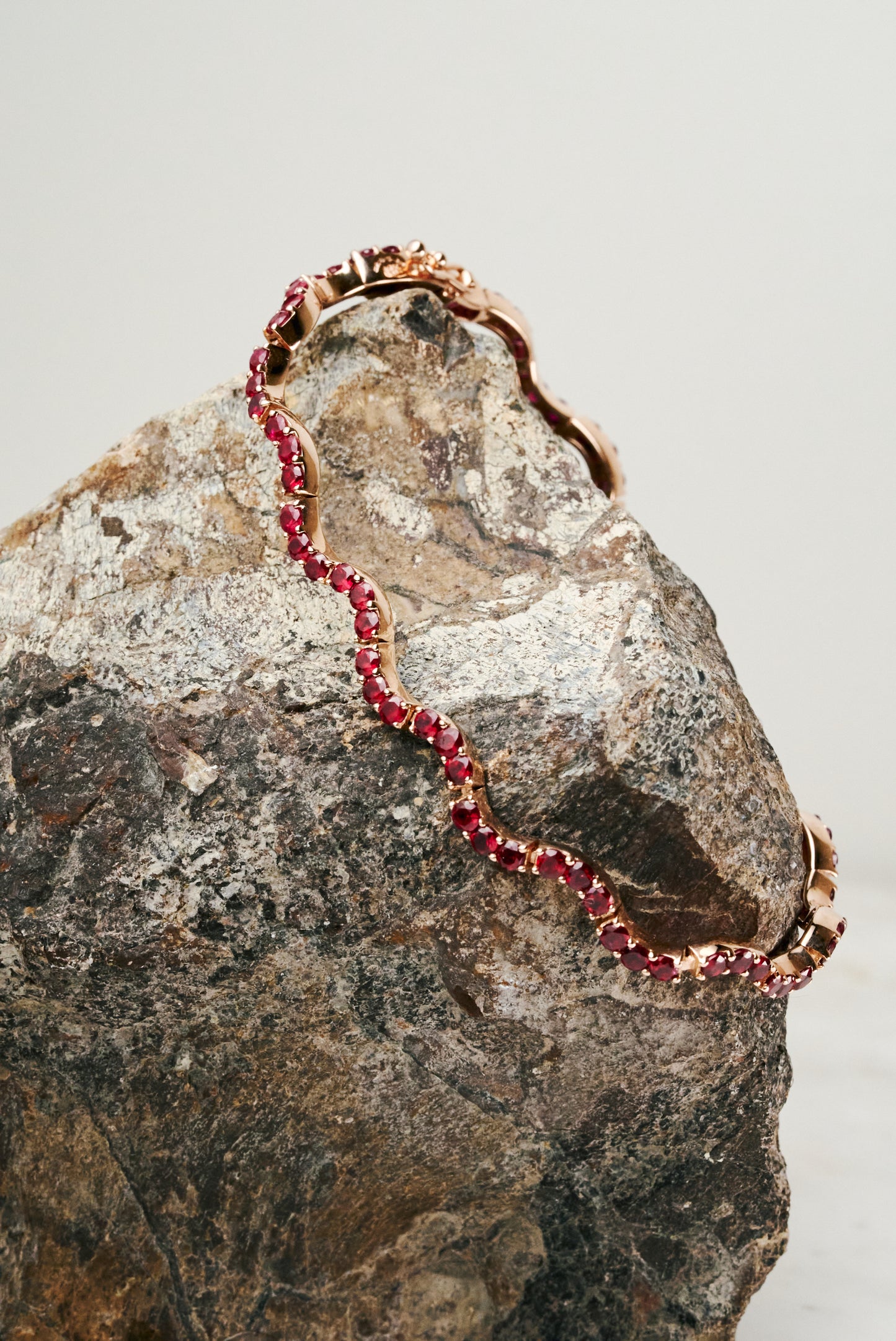 Wavy Ruby Tennis bracelet