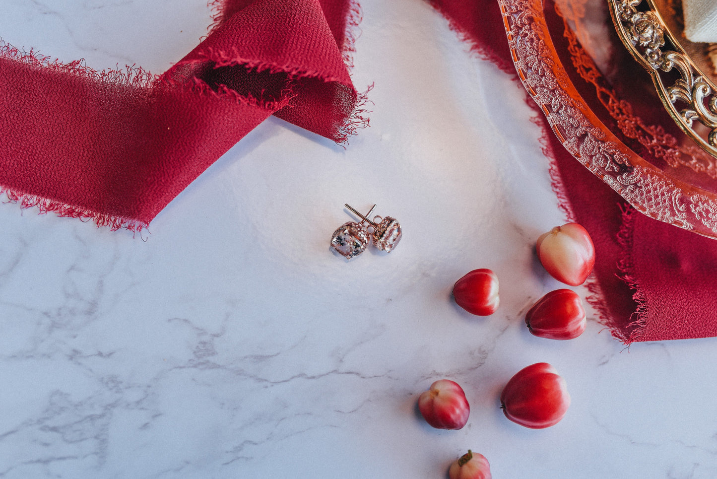 Morganite Stud's in Rose Gold
