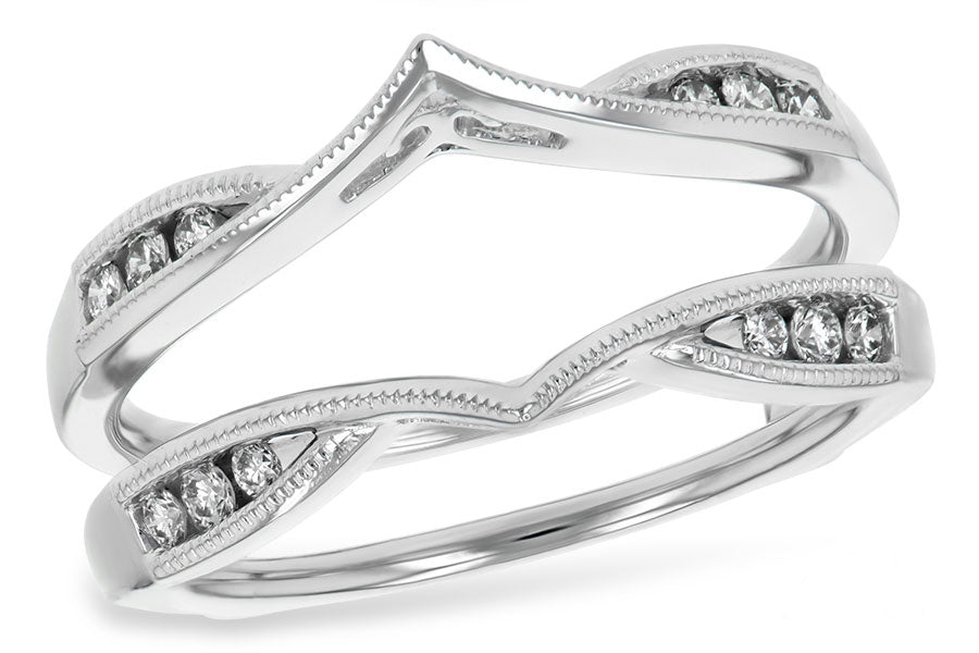 Accented diamond ring guard