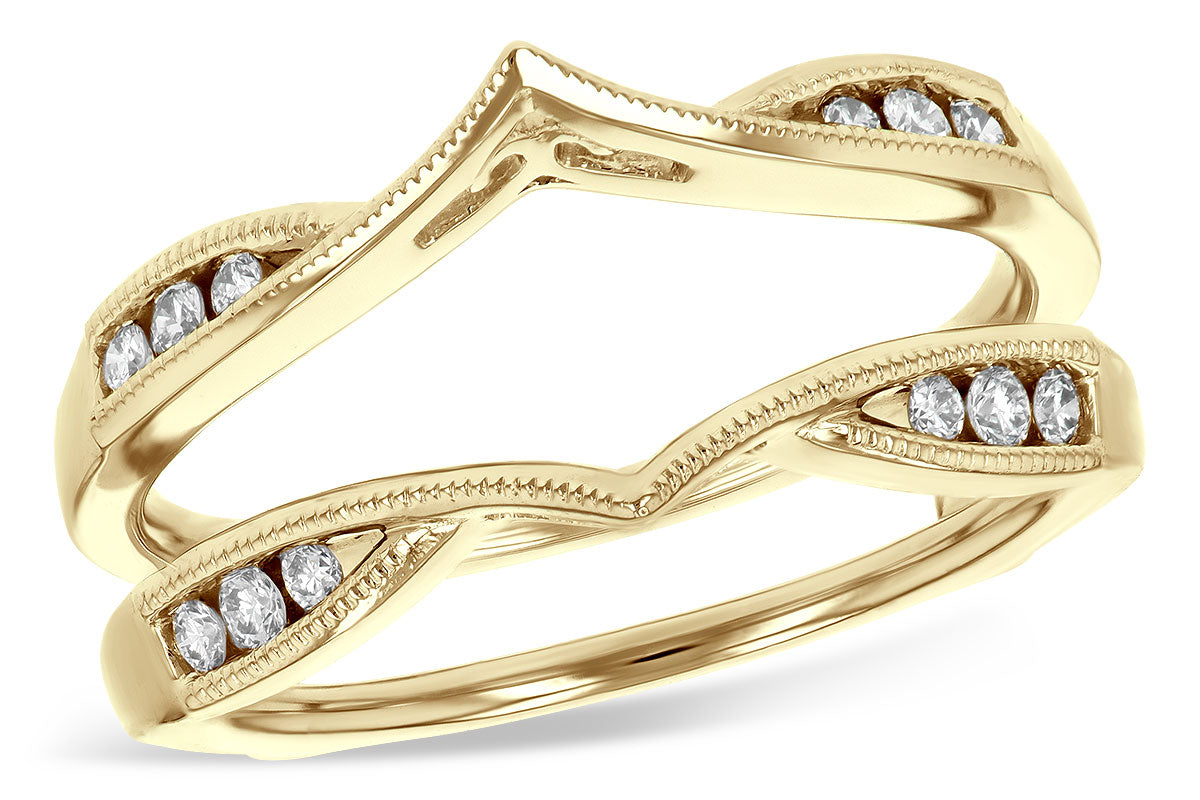 Accented diamond ring guard